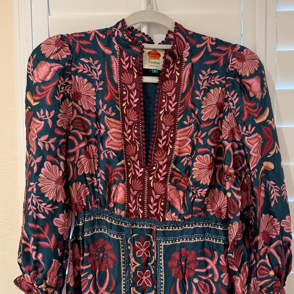 FARM Rio Floral Long Sleeve Dress